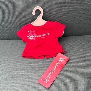 Red American Girl Denver Doll T-shirt and Hanger for 18" Dolls